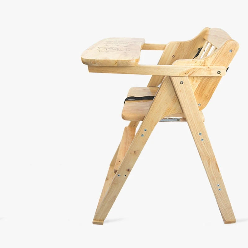

Solid Wood Children Multi-functional Dining Table Chair 0/7 Years Original Wood Chair Restaurant Baby Portable Seat Restaurant