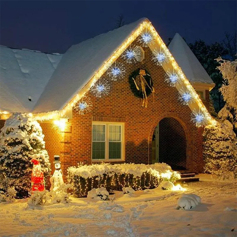 Гирлянда огни наружные фейерверки Рождественские огни Мощный светодиодный медный провод сказочные огни Рождественские вечерние декоративные лампы