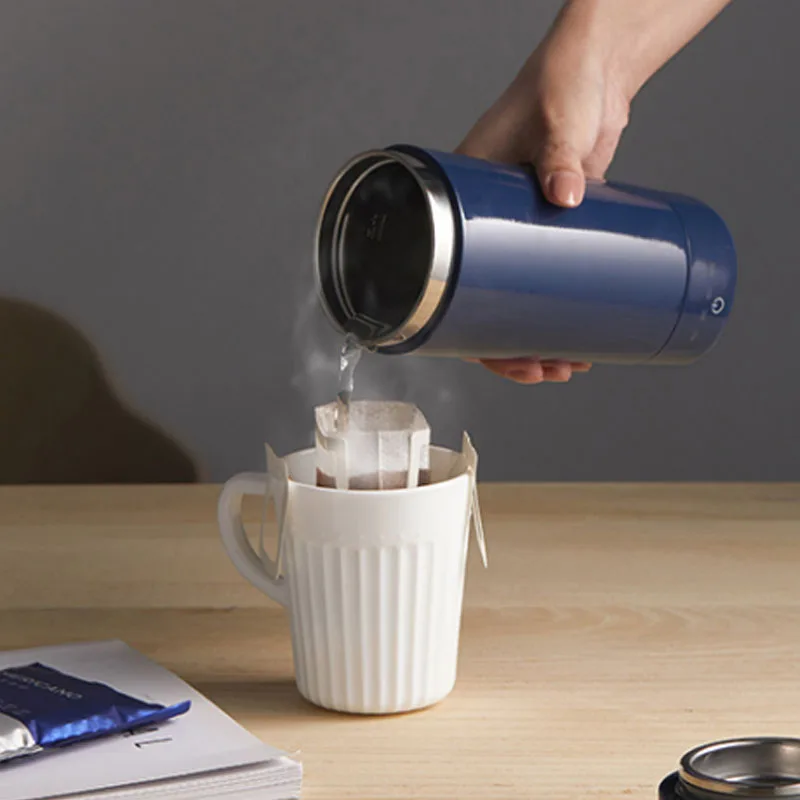 Portable Electric Kettle Thermal Cup Travel Water Boiler Temperature Control Smart Water Kettle Thermos For Home And Outside