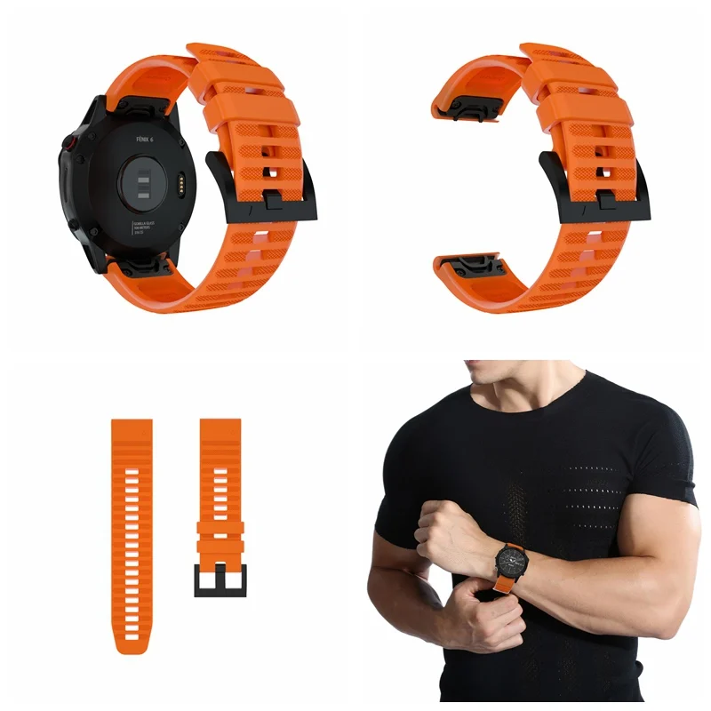 22 мм быстросъемный ремешок для часов Garmin Fenix 6/6 Pro Quick Fit Силиконовый ремешок для наручных часов Garmin Fenix 5/5S