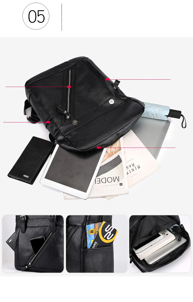 Школьные сумки от кражи mochila hombre, водонепроницаемые, для путешествий, в винтажном стиле, для ноутбука, черный кожаный рюкзак для мужчин, дизайнерские, повседневные, sac a dos