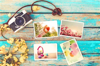 

Vinyl Custom Easter day Photography Backdrops Props Wooden theme Photo Studio Background 20117-32