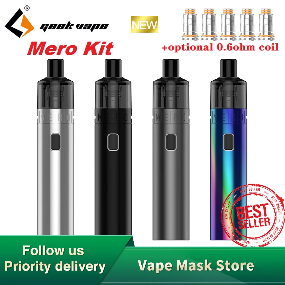 Оригинальный Geekvape Mero Starter Kit 2100 мА/ч Батарея &amp 3 мл! Бесплатная доставка! pod 0 4/0.6ohm