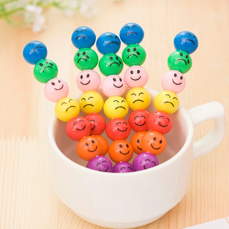 7 Color Crayons Art Supplies for Kids Pastel Pen Drawing Set Stationery Smiley Face Crayons Kawaii School Supplies Drawing 1pcs colored crayons children painting supplies