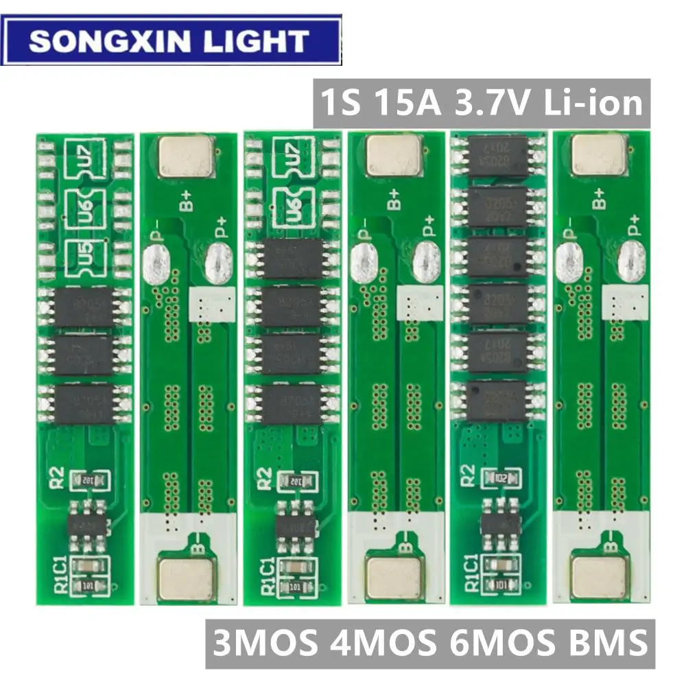 1S 15A 3 7 В Li-Ion 3MOS 4MOS 6MOS BMS PCM плата защиты аккумулятора для литиевых батарей 18650 |