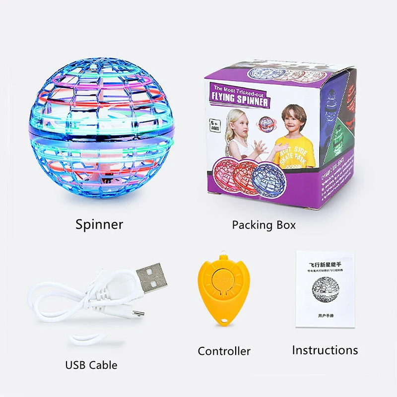 Flying Ball Spinner Toy Hand Controlled Boomerang Led Light Nawa shop