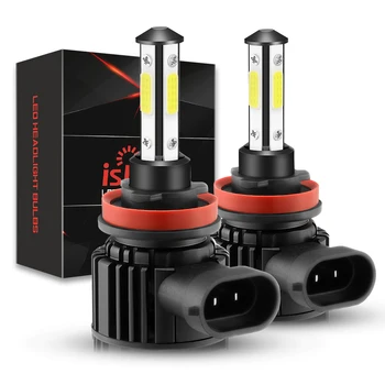 

H7 H11 9005 9006 LED Headlight Bulbs 2400W 360000LM 4-Sides LED Headlight Fog Lights Hi/Lo Power Bulb 6000K White Auto Fog Lamp