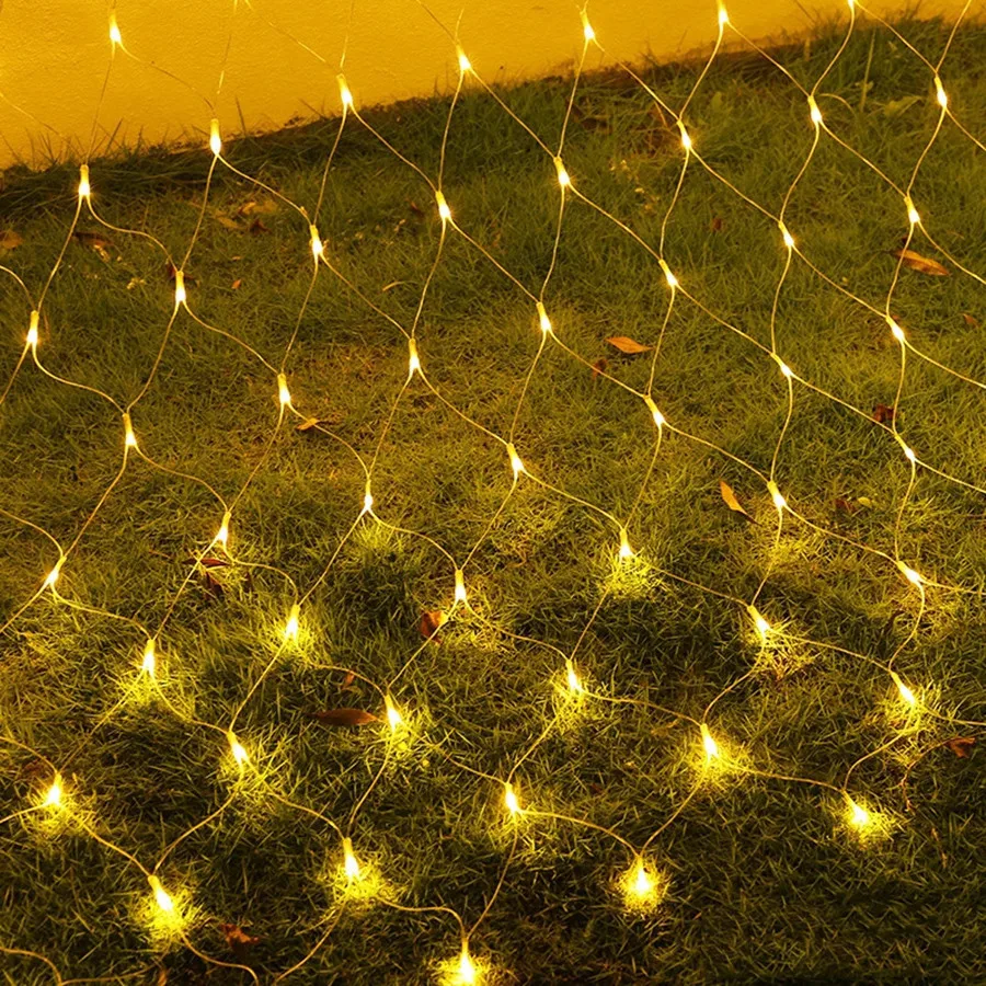 Thrisdar 1,5*1,5 м 2*2 м 3*2 м уличный садовый светодиодный сетчатый светильник-Гирлянда для рождественской вечеринки, свадьбы, окна, занавески, гирлянда, светильник