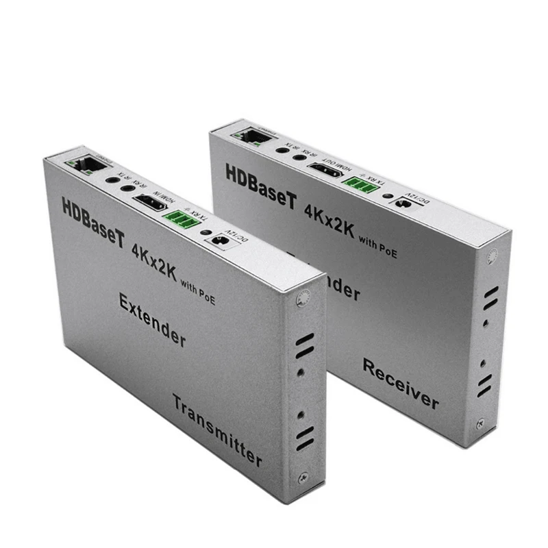 SZBITC удлинитель HDBaseT 100m по cat5e/6 3D, 4k x 2 k, Ethernet hdmi удлинитель ИК-управления, RS232, с POE для blue ray DVD, плеер, ПК