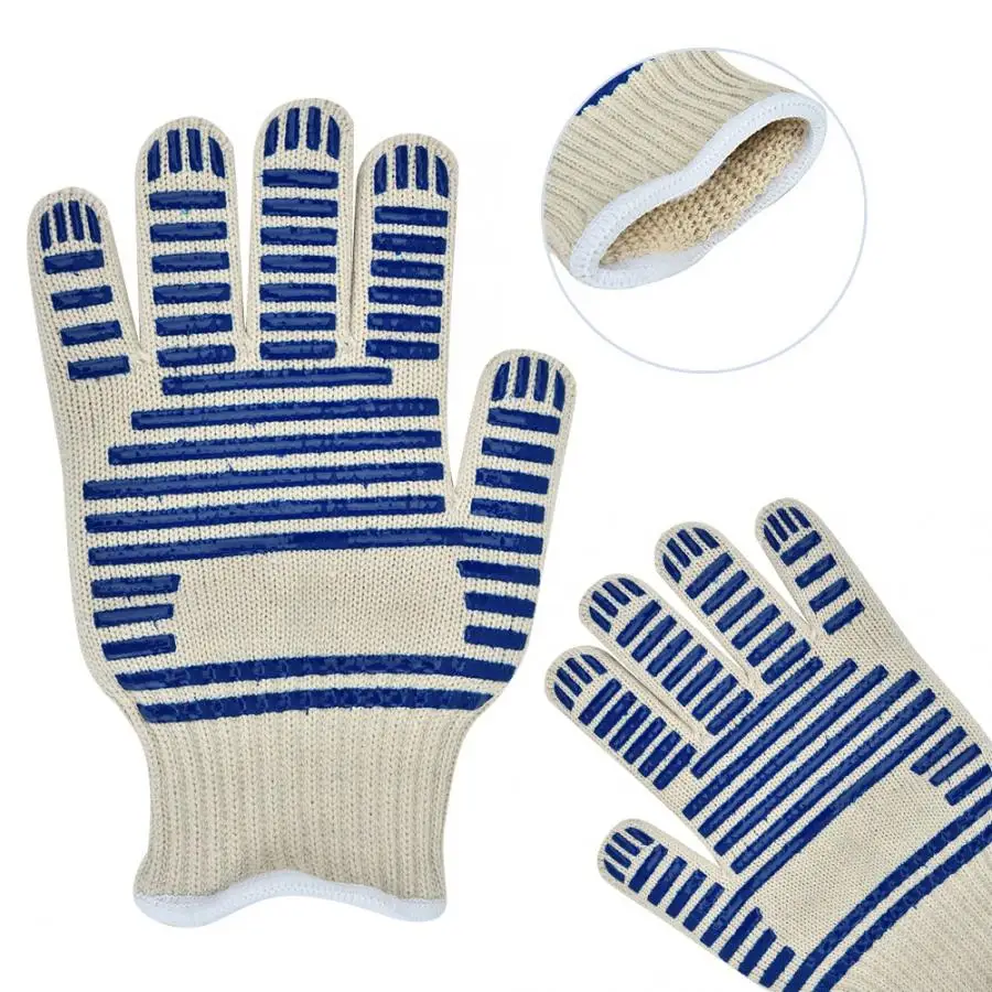 Handschuhe 1 пара огнезащитных перчаток-перчаток для микроволновой печи перчатки для барбекю, устойчивые к высоким температурам