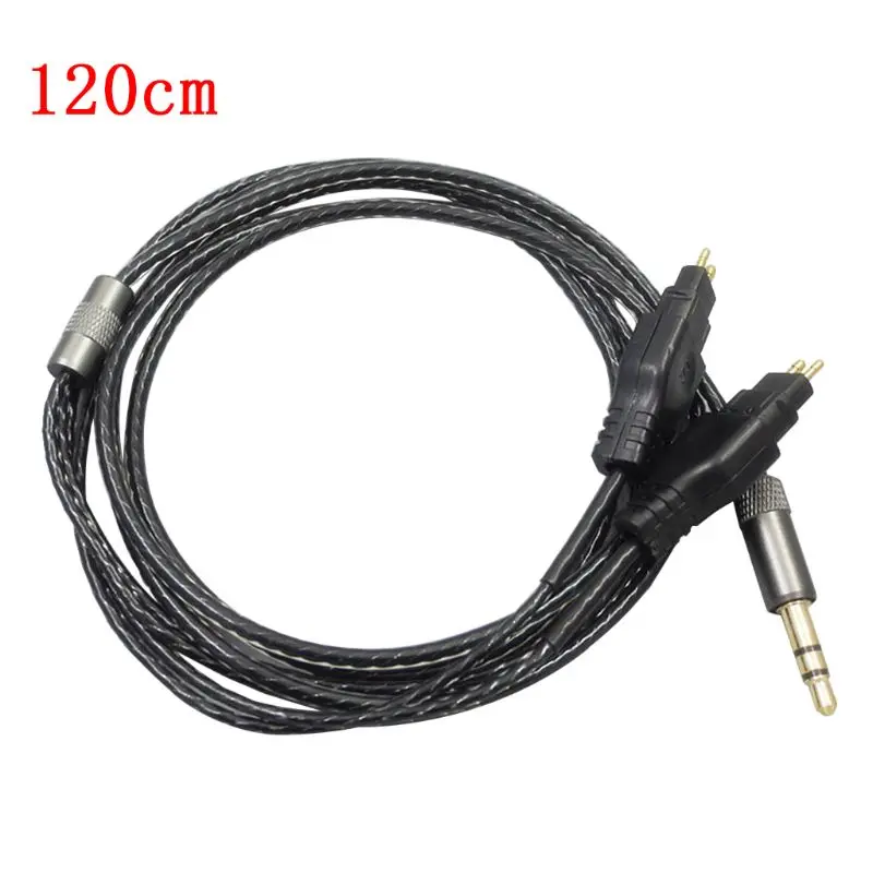 OOTDTY 1,2/2 м кабель для наушников hd414 hd650 hd600 hd580 hd25 шнур для гарнитуры, плетеный шланг комплект - Цвет: 1.2m