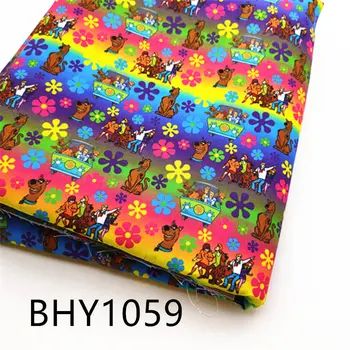 

45*140cm Patchwork character print polyester cotton fabric for Sewing Dress Cloth Making DIY Cushion Cover BHY1059