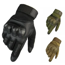 Rękawice taktyczne z ekranem dotykowym rękawiczki sportowe z pełnym palcem do uprawiania turystyki pieszej kolarstwo wojskowe rękawiczki męskie twarde rękawice ochronne tanie tanio RUIN HAWK CN (pochodzenie) Microfiber + Polyster Tactical Sport Gloves Mittens M L XL Black Green Tan Hard Knuckle Touch Screen Breathable
