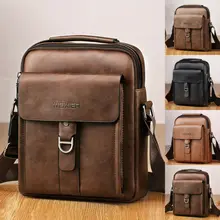 Мужская кожаная сумка, винтажная сумка через плечо, сумка-тоут, сумка-портфель