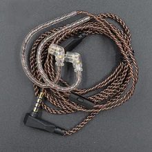 Наушники KZ кабель 2 Pin 0,75 мм обновленная Замена выделенного кабеля провод для KZ ZSN/ZST/ZS10/ZS3/ED12/ZS6/ZS4/ZSA/ED16/AS10 наушники