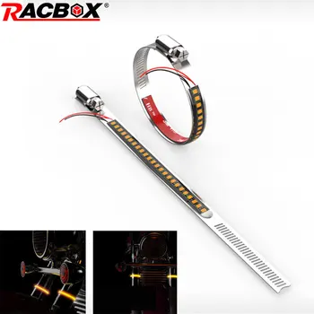 

Universal Wrap Around Mount Amber Yellow LED Turn Signal Light Strips Turn Signal For Motorcycle Fork or ATV UTV Rollbar