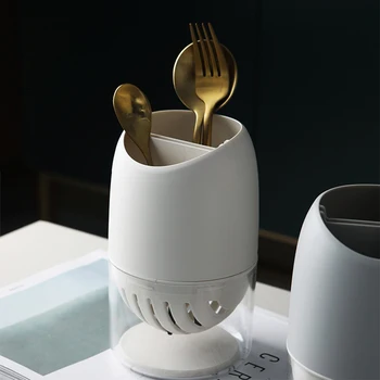 

Household Round Drain Chopsticks Fork Spoon Rack Sink Storage Rack Holder Kitchen Drain Dry Organizer