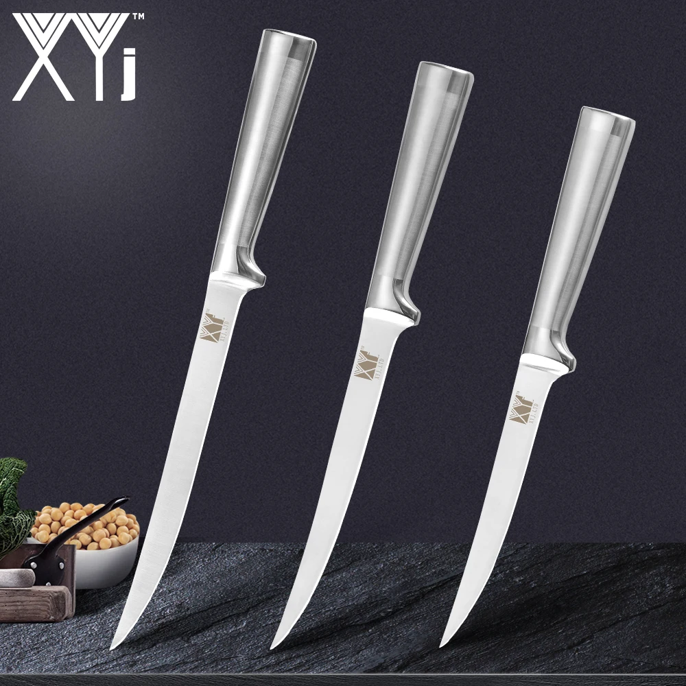 

XYj Brand Practical 3cr13 Stainless Steel Kitchen Fillet Knife Japanese Salmon Sashimi Knives 6“7”8“ Eviscera Fish Boning Knives