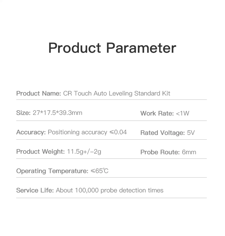 timing belt CREALITY 3D Printer CR Touch Sensor 32Bit Auto Leveling Kit  Bracket Plate(Optional) For Ender-3/Ender-3 V2/Ender-3 Pro Parts hp printer printhead