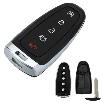 

5 Bottons Replacement Key Shell for Ford/Edge/Escape/Flex/Explorer/Taurus 2011 2012 2013 2014 2015 Remote Fob Cover Case Housing