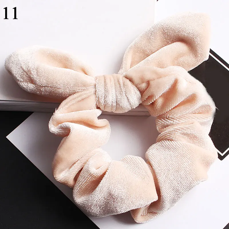 

1pc Women Velvet Bow Streamer Scrunchies Hair Rope Tie Elastic Hair Bands Ponytail Holder Girls Hair Accessories