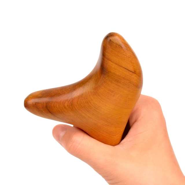 สปาบำบัดเครื่องมือตรีโกณมิตินวดกรวยไม้นวดGua Sha Boardฝังเข็มStick 1