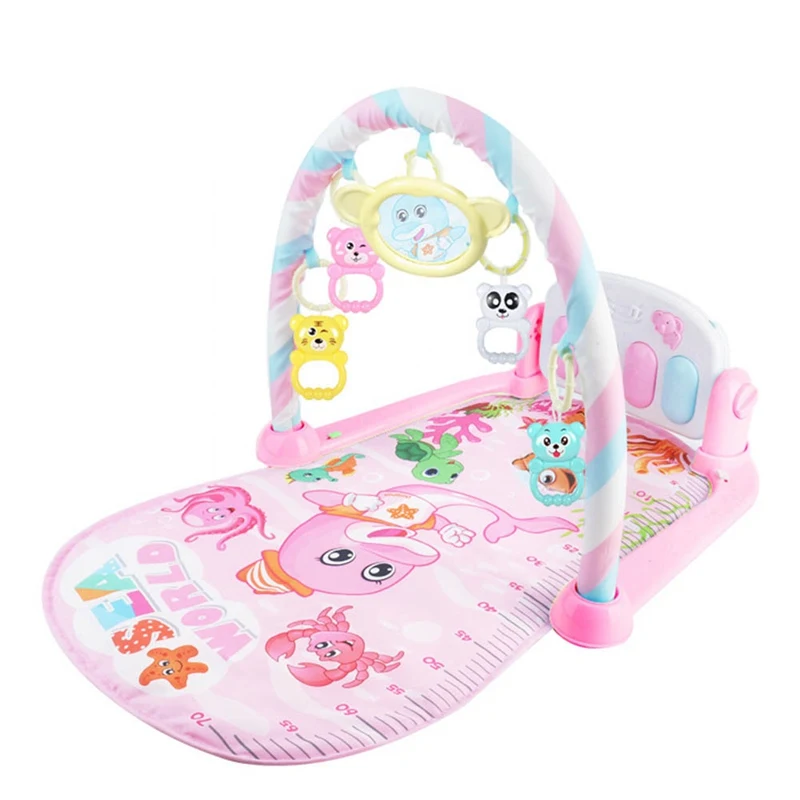 PK Infant Cartoon Cradle Toys Music Game Blanket Baby Gilrs Boys Fitness Frame Multifunction Foot Piano Kids Crawling Mat - Цвет: PK