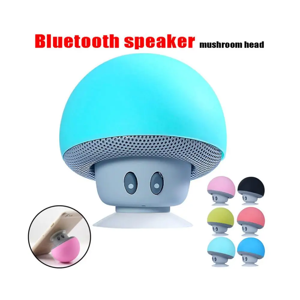 

Mini Mushroom Portable Wireless Bluetooth Speaker Waterproof Stereo Speaker Music MP3 Player with Mic For Phone Android