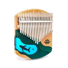 Hulu – Mini Piano à pouce en bois, 21 touches en résine, Kalimba, clavier, Instrument de musique, cadeau de noël avec accessoires 