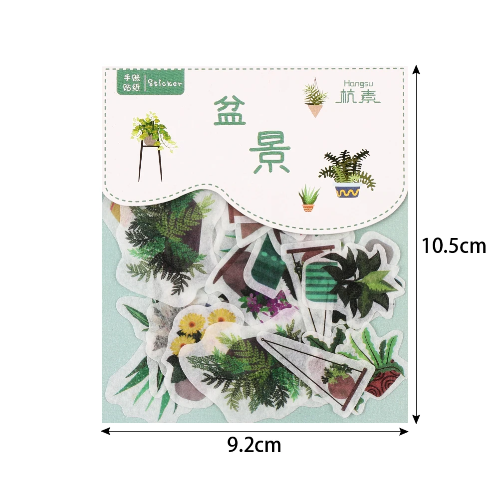40 шт./компл. красивые растительные Стикеры милые цветы кактуса клейкая бумага