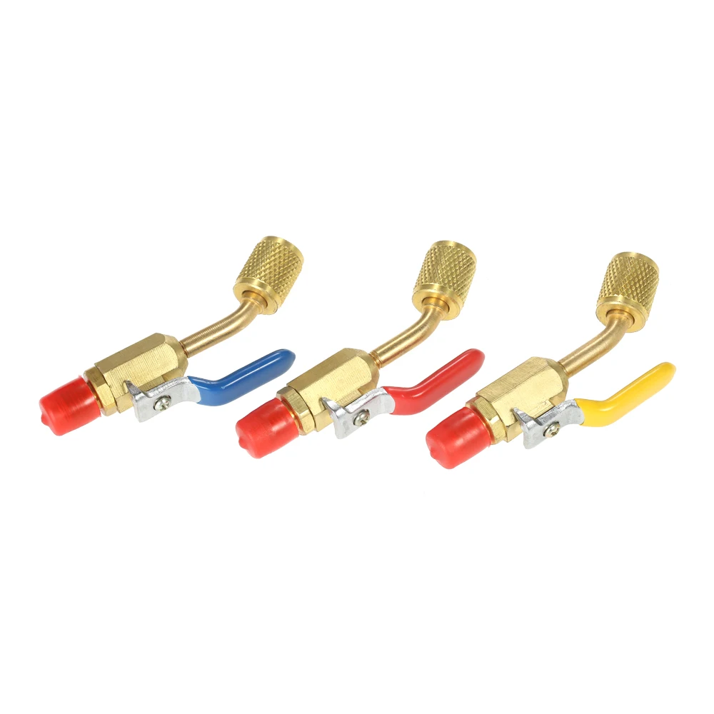 3PCS COLOR CODED R410A R134A SHUT VALVES 4 AC HVAC REFRIGERATION CHARGING HOSES 3PCS COLOR CODED R410A R134A SHUT VALVES 4 AC HVAC REFRIGERATION CHARGING HOSES