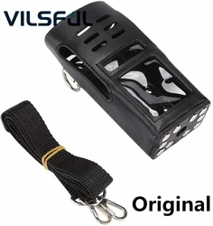 Two Way Radio Hard Holster Case Leather Protective Sleeve Shoulder Bag for Motorola GP338 GP360 GP380 HT1250 Walkie Talkie