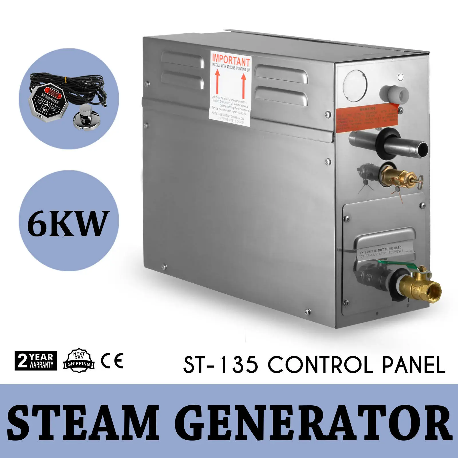 

Steam Generator 6KW Steam Showers 220V-240V Sauna Steam Generator with Programmable Controller Home SPA Bathroom Hotel Shower