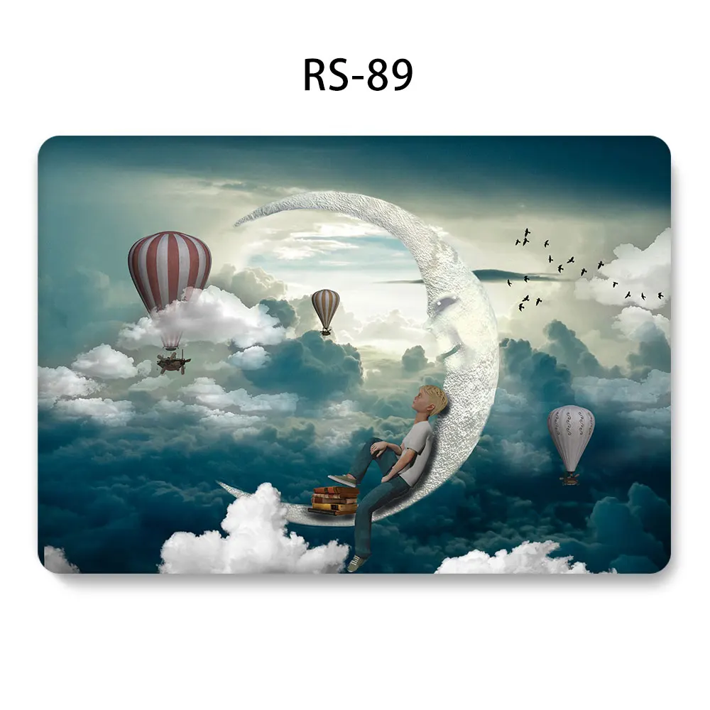 Чехол для ноутбука MacBook Air Pro retina 11 12 13 15 Touch Bar A2159 A1708 для macbook Touch ID Air 13 A1932+ крышка клавиатуры - Цвет: 89