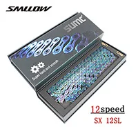 SX12SL Multicolor SUMC велосипедная цепь 12 цепь для скоростного велосипеда с MissingLink для горных/велосипедных частей с оригинальной коробкой для M7100/8100 - Цвет: SX12SL Multicolor