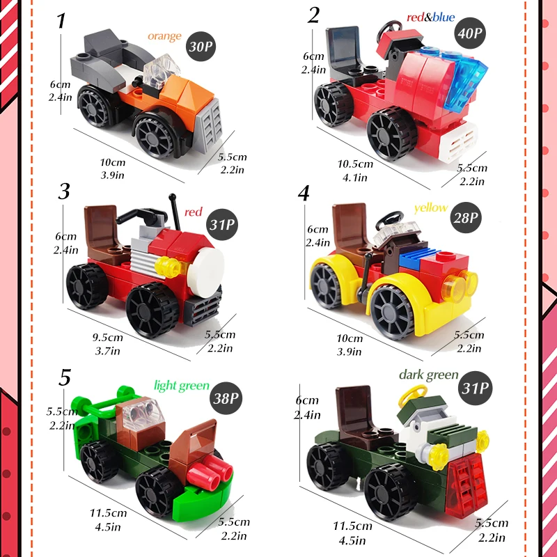 Детские блестящие блоки Duplo 89-198 шт. DIY игрушка в виде машины Конструктор из кирпича Детский развивающий строительный блок игрушка гоночный автомобиль подарок для мальчиков и девочек