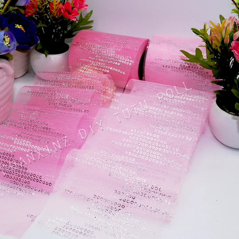 25 ярдов/ширина рулона 6 см/10 см блестящие полые в горошек Мягкие тюлевые Ткань DIY Ручная работа бант для волос пачка Свадебные товары для рождественской вечеринки