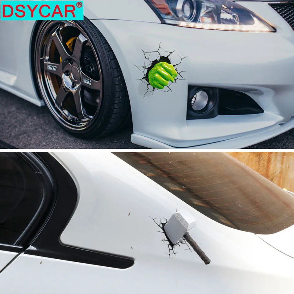 

DSYCAR 2Pcs/Lot 3D Car Sticker External Decoration Car Styling Sticker Automobile Decal Decoration Car Accessories Stickers