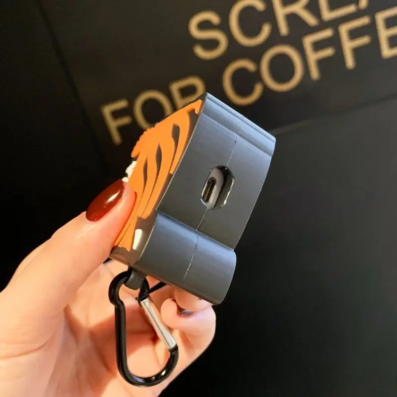 Защитный силиконовый чехол с головой тигра для Airpods 1/2 Kit