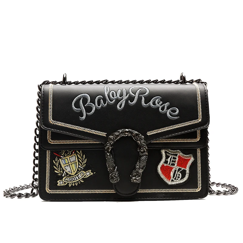 

Ikaif Famous Brand Luxury Handbag Designer Sac A Main Ladies Shoulder Bag Pu Leather Embroidery Flip Bag New Women Messenger Bag