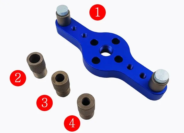 6/8/10mm Self-centering Vertical Doweling Jig Woodworking Pocket Hole Jig Drill Guide For Locator Hole Puncher Carpentry Tool - Цвет: Синий