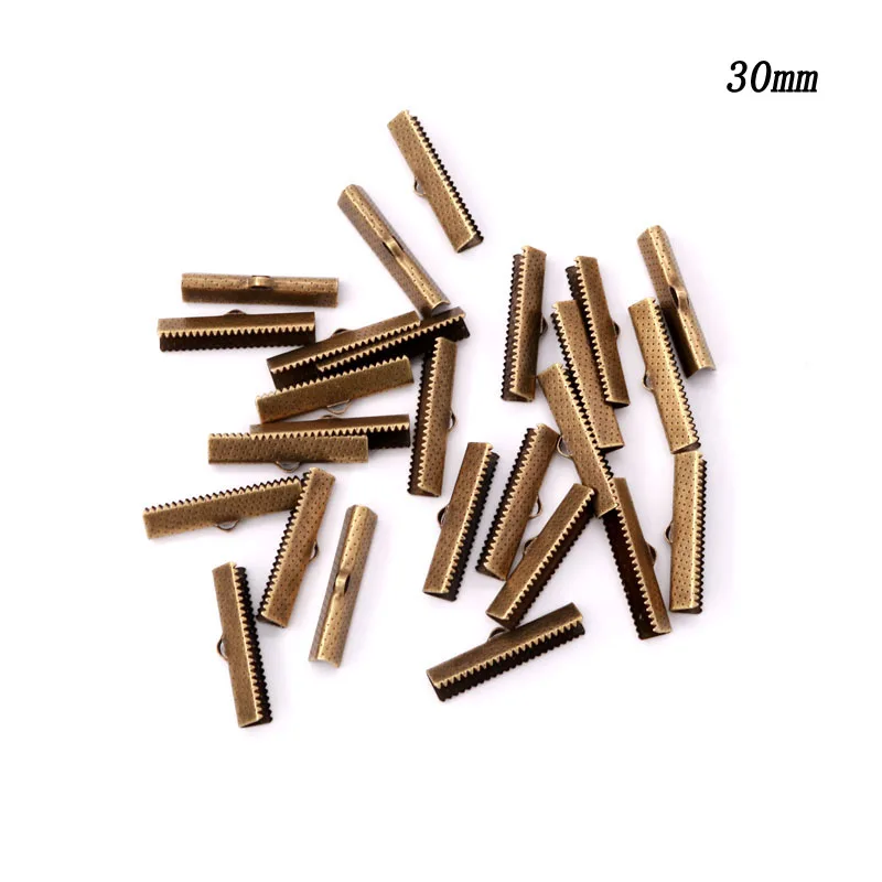 200x Clamp Cord Crimp End Caps Tip for Necklace Cord Jewelry Making Findings