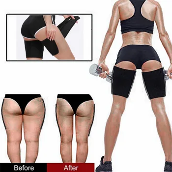 

Sports Gym Sauna Corset Thigh Neoprene Sweat Trimmer Belt Slimming Modeling Strap Weight Loss Legging Shapers Wrap M