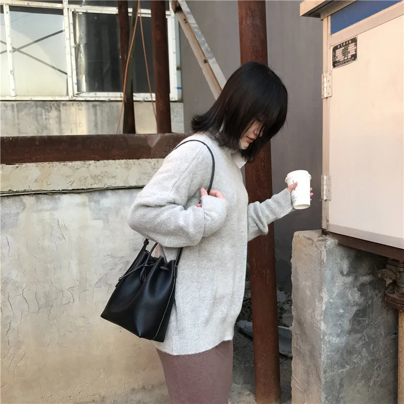 

Woman Bag Satchel Bag Woman Concise Single Shoulder