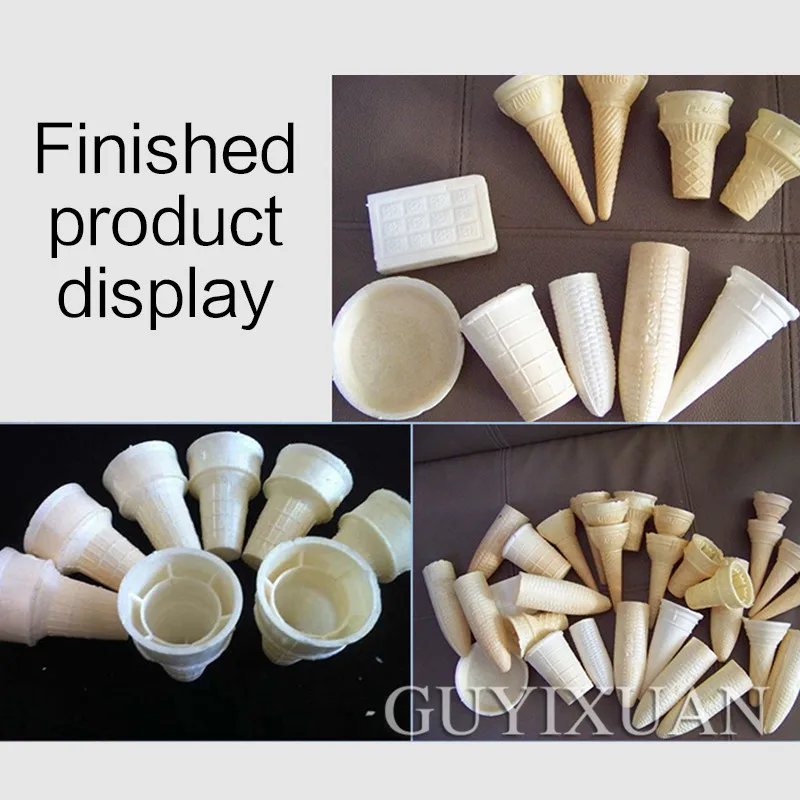 220V/2400W Stainless steel multi-head ice cream crispy machine Commercial automatic shedding ice cream egg tray machine