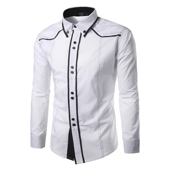 

Spring Autumn Features Shirts Men Casual Jeans Shirt New Arrival Long Sleeve Casual Slim Fit Male Shirts