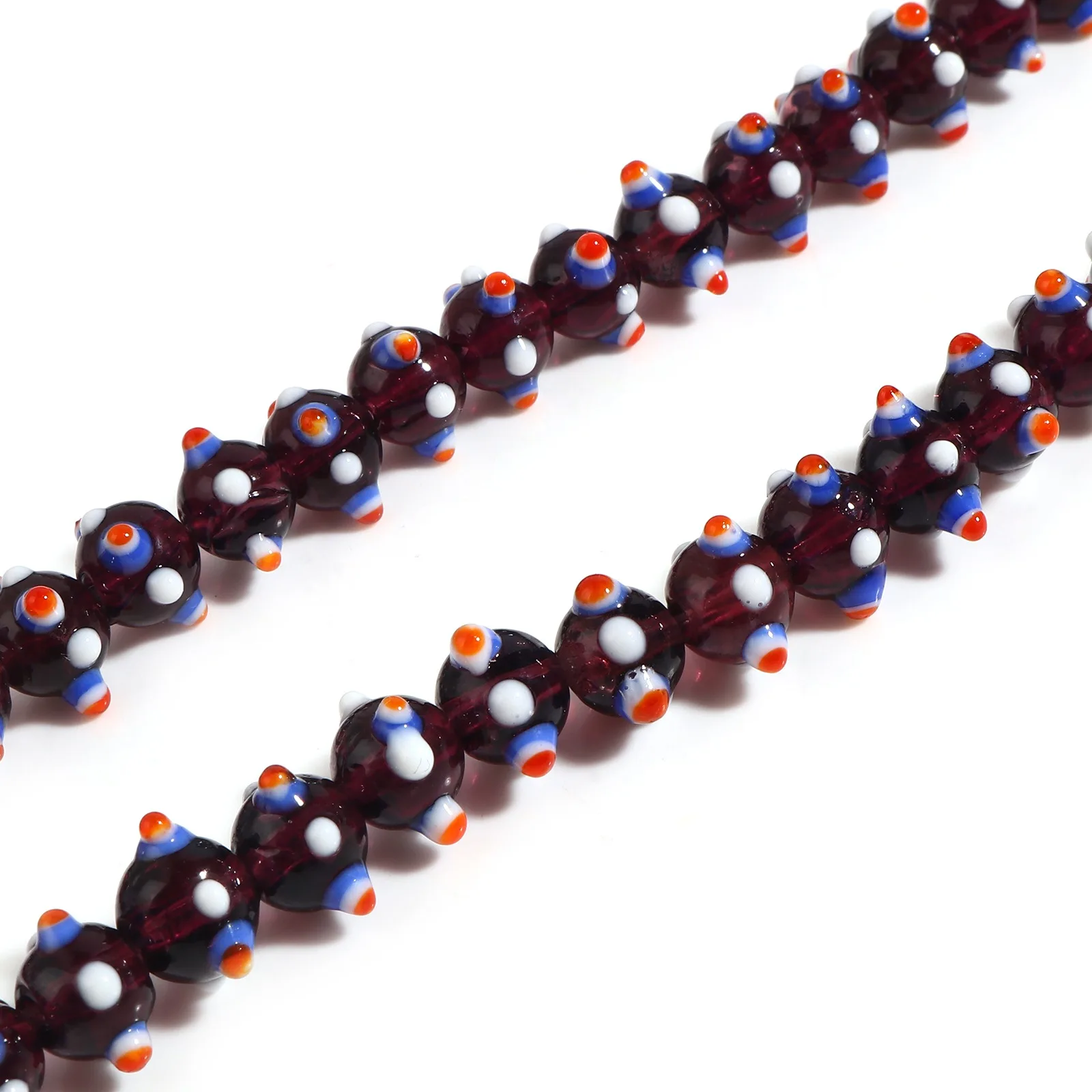 10PCs Multicolor 11mm Murano Glas Perlen Runde Ball Lose Spacer Perlen DIY Herstellung Halskette Armbänder Für Mädchen Frauen schmuck – Detail 5