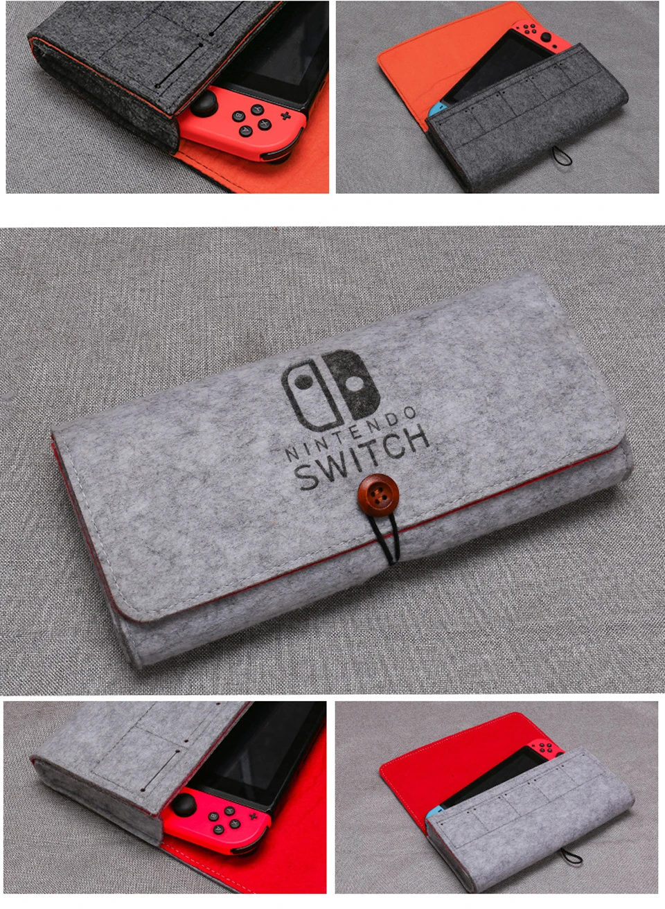 Сумка для хранения для nintendo Switch игровой хост портативный пакет для nintendo NS Switch игровой консоли Войлок сумка аксессуары