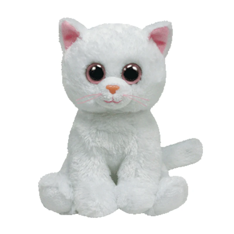 

Ty Beanie Babies 6" 15cm Bianca the White Cat Plush Regular Stuffed Animal Collection Soft Doll Toy
