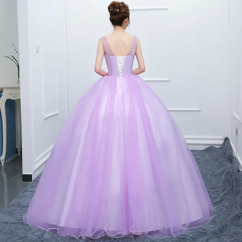 На заказ Vestidos de 15 anos с аппликацией из кружева и тюля Бальные платья торжественное вечернее платье платье для девочек